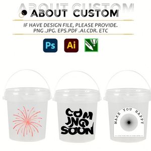 Seau en plastique PP transparent recyclable et écologique de qualité alimentaire, avec logo personnalisé, 300ML/500ML/1L/2L/3L/5L, pour le stockage de liquides et d'eau - Product Image 2