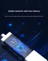 Adaptateur USB-C vers RJ45 Gigabit Ethernet, convertisseur réseau USB 3.0 vers LAN pour ordinateur de bureau, Plug and Play, externe sans fil