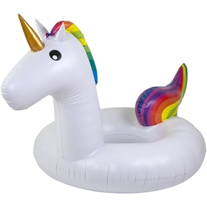 Bouée gonflable géante licorne, flotteur de piscine arc-en-ciel pour enfants et adultes, tube de bain pour fêtes estivales à la plage ou au lac - Product Image 1