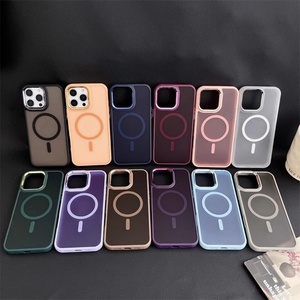 เคสโทรศัพท์แบบใสบางเฉียบ สัมผัสผิวด้าน สำหรับ iPhone 11 12 13 14 15 16 Pro Max 16E รองรับการชาร์จไร้สาย แม่เหล็กในตัว - Product Image 1