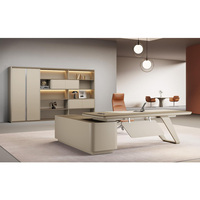 Meubles de bureau modernes pour dirigeants, bureau de direction convertible en forme de L, bureau en bois pour l'espace de travail du directeur