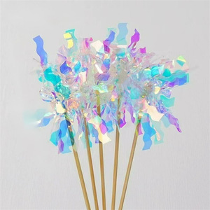 พู่ประดับเค้กพลาสติกรูปดาวสีสันสดใส เทียนวันเกิด แพ็ค 5 ชิ้น - Product Image 2