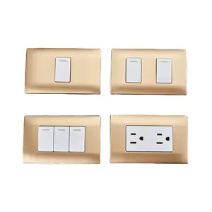 AH series CHP Low Price Good Quality Modern American Standard 3 Pin PC Home Wall Light Electrical Sockets and Switches