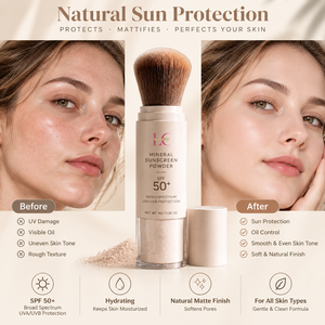 Polvo <span class=keywords><strong>Mineral</strong></span> Protector Solar Lance <span class=keywords><strong>SPF</strong></span> <span class=keywords><strong>50</strong></span>+, Ligero, No Grasoso, Aplicación con Brocha, Polvo Fijador Fácil de Aplicar para Piel Sensible, Venta al Por Mayor - Product Image 4