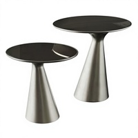 Table d'appoint en verre amovible de style nordique créatif, design minimaliste italien - Meubles en fibre de verre