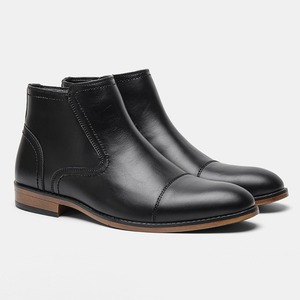 Venta directa de fábrica, botas <span class=keywords><strong>Chelsea</strong></span> para hombre, botas de desierto de talla grande de cuero PU, precio al por mayor - Product Image 4