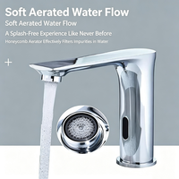 Robinet de lavabo automatique sans contact à détecteur de mouvement pour salle de bain