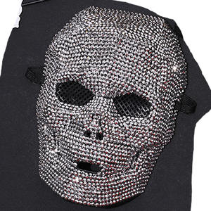 หน้ากากประดับเพชรหรูหรา งาน DIY สำหรับงานปาร์ตี้แฟนซี ฮาโลวีน หน้ากากตกแต่งสุดหลอน - Product Image 6