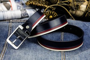 Wholesale 120CM Men Belt White Luxury <b>Clothing</b> <b>Accessories</b> Pin Buckle Casual Fashion Korean Style Cowhide Black Simple - Product Image 5