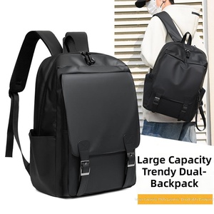 Flip Cover Backpack European American and British Business and Leisure Laptop <b>Bag</b> for <b>College</b> Students - Product Image 1