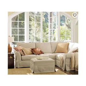 Conjunto de sofá esquinero moderno personalizado de tela china, muebles para el hogar con brazo enrollable, parachoques tapizado para sala de estar