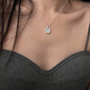 Collier de perles d'eau douce naturelles en forme de riz, perle d'aurore, polyvalent, argent pur S925, pendentif de mode incrusté de glands, polyvalent - Product Image 2