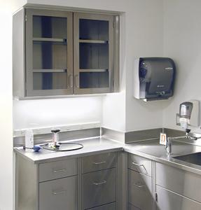 Mesa de laboratorio de acero inoxidable, banco de trabajo resistente a productos químicos, sala limpia, muebles de laboratorio - Product Image 2