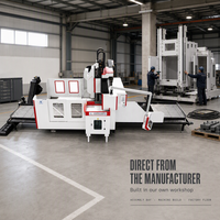Machine CNC à double colonne robuste pour le fraisage de grands cadres en acier, atelier GMC6020
