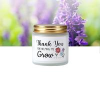 Bougie parfumée en verre givré personnalisée de luxe, vente en gros, bougie d'aromathérapie pour cadeau et décoration de la maison