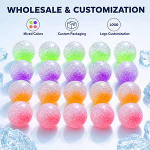 Handmade Transparent Crushed Ice <b>Squeeze</b> <b>Ball</b> Colorful Filled Sensory Stress Relief Toy for Gifts OEM ODM - Product Image 6