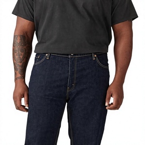 Jeans en denim vintage personnalisables pour hommes, coupe droite, design classique à cinq poches, pantalons confortables, vente en gros, marque privée - Product Image 2