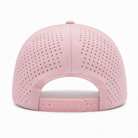 Casquette de baseball 5 panneaux en maille respirante avec logo personnalisé, légère, séchage rapide, unisexe, réglable, pour uniforme d'équipe et sports