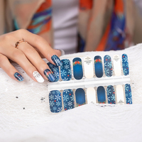 Échantillon gratuit d'autocollants de beauté en plastique imperméables de style français et japonais, autocollants 3D pour ongles avec diamants
