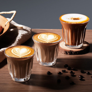 แก้วกาแฟกระจกนิรภัยใส ป้องกันความร้อน แก้วลาเต้หรูหรา แก้วเอสเพรสโซ่คาปูชิโน่ สำหรับใช้ในบ้านและร้านกาแฟ - Product Image 5