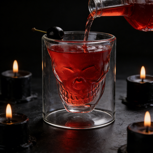 แก้วค็อก<span class=keywords><strong>เท</strong></span>ลแก้วใสทรงหัวกระโหลกคู่ทันสมัย อุปกรณ์เสริมบาร์สุดสร้างสรรค์สำหรับงานปาร์ตี้ธีมเอเลี่ยนโจรสลัด ขายส่ง - Product Image 6