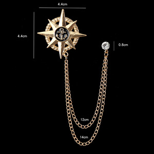 Haute qualité mode aigle lunettes hommes chaîne broche Stocks métal broches alliage classique chaîne pour broche - Product Image 5