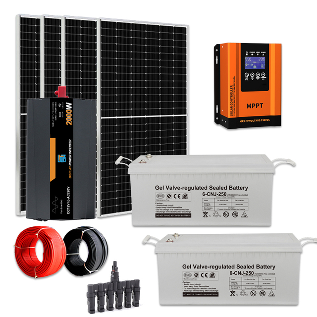 2000w 2KW Solar Panel Kit Power Generator off Grid Home Solar Energy Systems