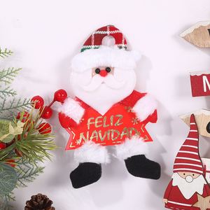 Ensemble d'ornements de Noël en tissu mignons, motif Père Noël, renne, bonhomme de neige, décorations suspendues personnalisables pour les fêtes, mini, modernes, faible MOQ - Product Image 3