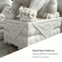 Statue de lion gardien chinois en marbre blanc Hanbaiyu naturel de qualité supérieure, taille personnalisée, pour entrée de villa, hôtel, jardin