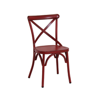 Fauteuil de jardin d'extérieur avec technologie de revêtement anti-rouille, chaise de forme croisée colorée