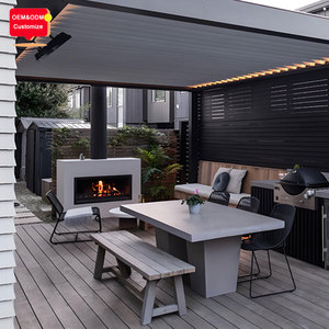 Pergola bioclimatique autoportante en <span class=keywords><strong>aluminium</strong></span>, imperméable, avec toit à lames orientables, résistante à la pluie, pour <span class=keywords><strong>salon</strong></span> extérieur - Product Image 3