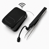 Mini pince à épiler UV sans fil rechargeable, lampe de polymérisation UV pour extensions de cils avec tête de lampe interchangeable et pédale.