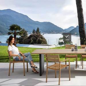 Uland Moderno Conjunto de Comedor para Jardín Guangdong Balcón Muebles de Exterior Impermeables para Relajar Sillas y <span class=keywords><strong>Mesa</strong></span> de Ratán - Product Image 1