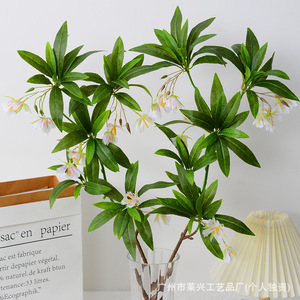 Arbre artificiel Laixing en pierre d'eau, 90 cm, feuilles vertes en PVC souple, fleurs blanches, pour décoration intérieure et accessoires de mariage - Product Image 4