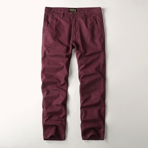 Pantalon cargo formel neuf pour homme, grande taille, en pur coton, coupe droite, motif uni, lavage enzymatique, taille haute élastique, pantalon de sport - Product Image 3