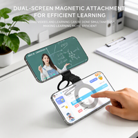 Nouveau support de téléphone portable magnétique en alliage d'aluminium personnalisable, réglable en hauteur et rotatif à 360 degrés