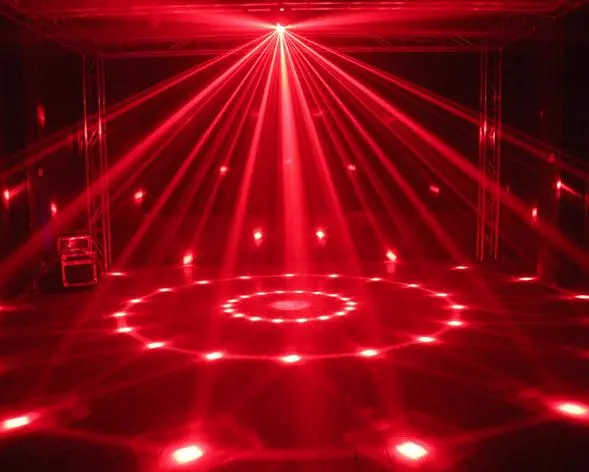 HONGHE Multi-Effekt kleiner Wirbelwind-Spot Strobe bewegliche Kopflampe Disco Party Bühnenlichter für Bar Club Strahl magischer Ball 4 in 1