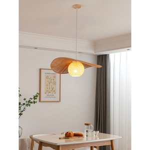 Nordic Japanese Style Woven Straw Pendant <b>Light</b> Round E27 LED Chandelier For Living Room Bedroom <b>Dining</b> Room - Product Image 5