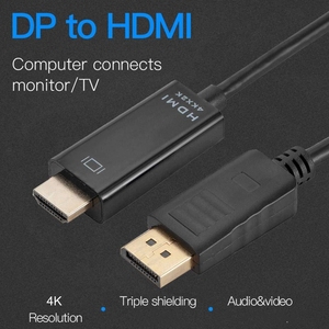Adaptateur DP vers HDM I <span class=keywords><strong>Connecteur</strong></span> OEM 1.8M <span class=keywords><strong>DisplayPort</strong></span> 1.2 vers HDM I 4K @ 60Hz HDTV Cordon unidirectionnel Compatible pour projecteur Dell - Product Image 5