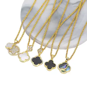 JXX mode baru perhiasan wanita terlaris 24K liontin kuningan berlapis emas zirkon mode hadiah anak-anak