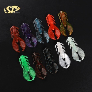Superior PVC Soft Bait Generator Freshwater Soft Fishing Lure SL602 Craw Fish with Glass 90mm 9.4g Artificial Bait Soft craw