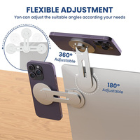 Support magnétique pour ordinateur portable à fixation latérale, support magnétique en alliage d'aluminium pour téléphone portable, support magnétique pour voiture pour Tesla Model 3/Y