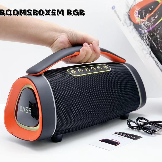 Portable RGB LED Speaker with Handle for 5.3 60W Output for Outdoor Parties Home Theatre & Computer Use Easy to Carry