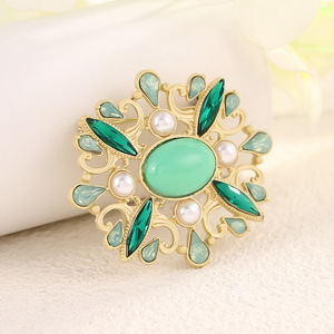 European Style Peacock Brooch <b>Crystal</b> Rhinestone Alloy Women's Party Accessory - Product Image 2