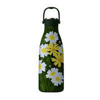 Botella de Agua de Acero Inoxidable de Grado Alimenticio de 20 oz 600 ml, 180 °   Taza de Viaje con Tapa de Agarre Flexible, Libre de BPA y Resistente a la Oxidación