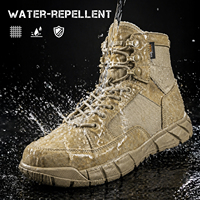 Bottes tactiques en nylon Ripstop Cordura Coyote Tan, bottes tactiques HydroGuard imperméables et antidérapantes, chaussures de patrouille