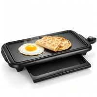 Gril électrique sans fumée RSC pour viande, barbecue d'intérieur, amovible, antiadhésif, avec contrôle de température, modèle EG009