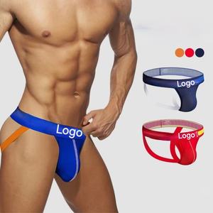 Wholesale Men's Sexy Low-Rise Jockstrap Underwear Breathable Knitted Fabric G-String Thong <strong>Personalisable</strong> - Product Image 1