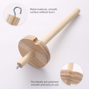 JP xách tay sợi Spinner tay bằng gỗ Quay Bánh Xe tay vcarved sợi bao gồm máy cọc - Product Image 2