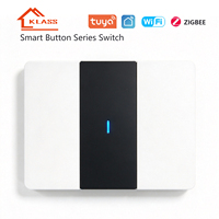 Interrupteur mural intelligent KLASS, best-seller, contrôle de la maison intelligente, WiFi, Zigbee, Google Alexa, 1GANG 2WAY, PC, 110V, interrupteur tactile